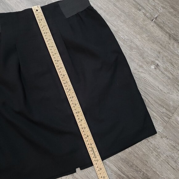 RW&Co Pencil Skirt Black Pleated With Elastic Insert Sz L - Picture 9 of 10